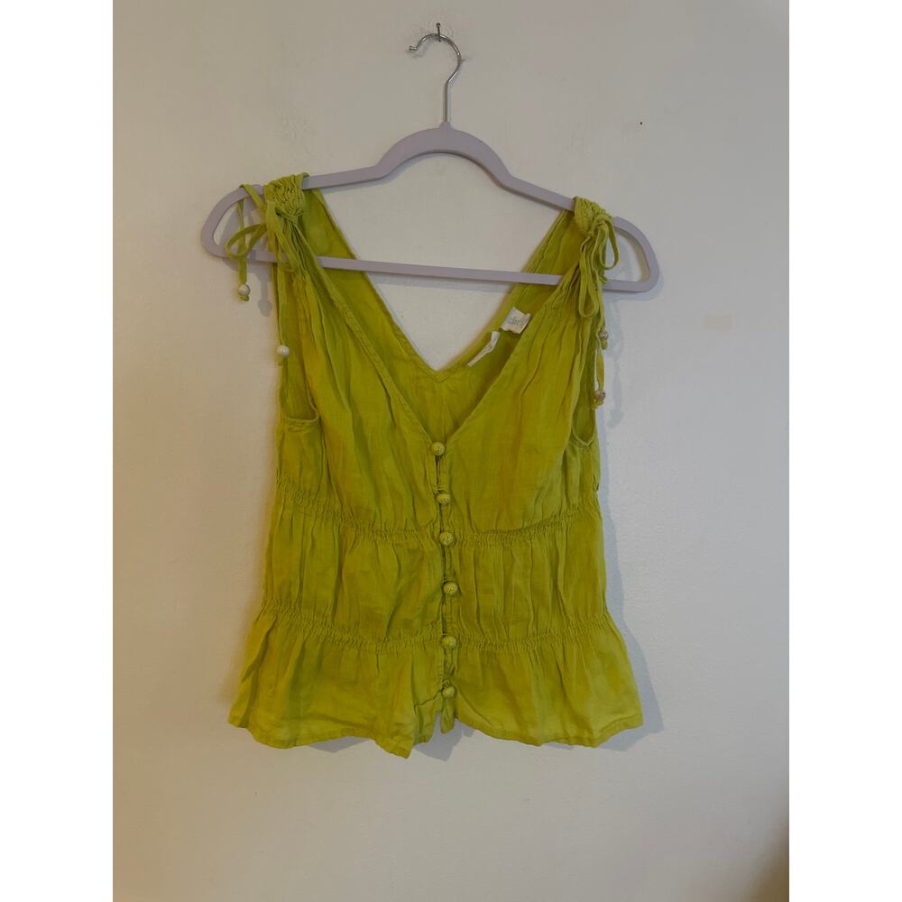 CYNTHIA ROWLEY 100% LINEN TOP- Preloved